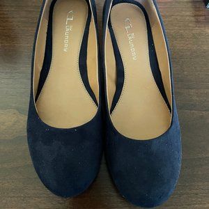 Chinese Laundry Marcie Stacked Wedge in Indigo
